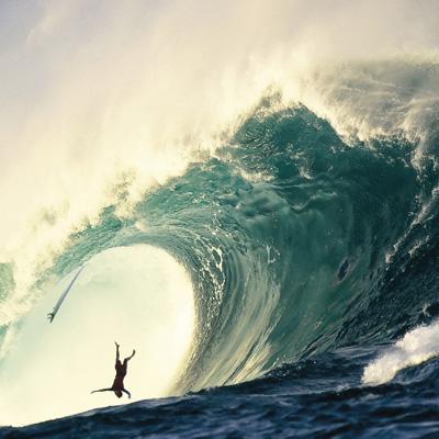 Wipeout surf - greetings card